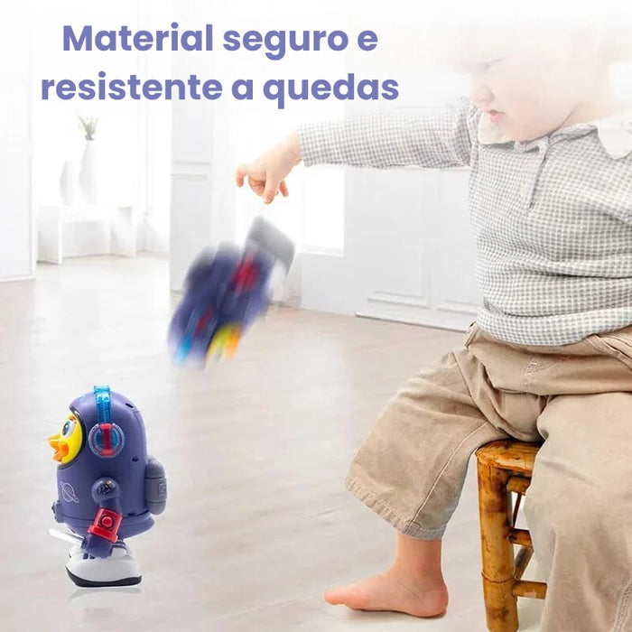 Pato de Brinquedo Musical – Robô Dançante com Efeitos Luminosos  Pato Baby - Robô Astronauta Dançante com Efeitos Luminosos e Música  espaço...  dançando  caminha  Brinquedos Infantis Cantando E Dançando Espaço Pato Swing Robo Elétrico Meninas e Meninos  Brinquedos de pato robô elétrico para crianças  Brinquedos  Brinquedo musical interativo elétrico com luzes e sons, brinquedo de pato para bebês, elementos de espaço robô para bebês, presentes para crianças