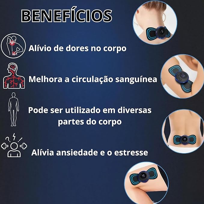 Mini Massageador Elétrico Portátil Cervical EMS Alivia Dores Corpo Pescoço  Mini massageador  Massageador Portátil Para Dores e Inchaços  Massageador Portátil Ortopédico RelaxUltra  Massageador Portátil Ortopédico RelaxConfort  Massageador Elétrico Recarregável Profissional + Brinde  Massageador Elétrico Muscular Relax Body  Massageador Portátil Ortopédico RelaxUltra acerteimagazine