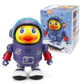 Pato de Brinquedo Musical – Robô Dançante com Efeitos Luminosos  Pato Baby - Robô Astronauta Dançante com Efeitos Luminosos e Música  espaço...  dançando  caminha  Brinquedos Infantis Cantando E Dançando Espaço Pato Swing Robo Elétrico Meninas e Meninos  Brinquedos de pato robô elétrico para crianças  Brinquedos  Brinquedo musical interativo elétrico com luzes e sons, brinquedo de pato para bebês, elementos de espaço robô para bebês, presentes para crianças