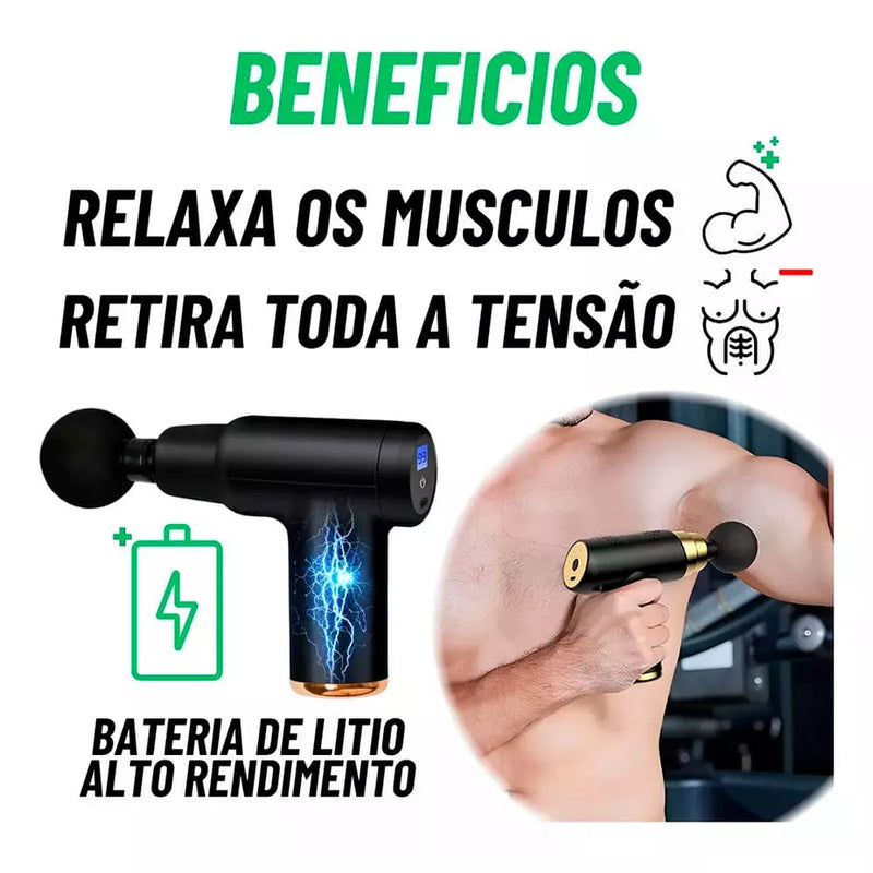 Pistola Massageadora  perna  Mini pistola de massagem muscular portátil  Mini Massageador Elétrico Muscular Recarregável USB  Massageador TherapyMax [SUPER RELAXANTE]  Massageador Elétrico Profissional Pistola Muscular Original  Massageador Elétrico Profissional 4 em 1 com Display em LCD  Massageador Elétrico Profissional 4 em 1 com Display em LCD acerteimagazine  massageador de percussão portátil para coPistola Massageadora - PistoMax